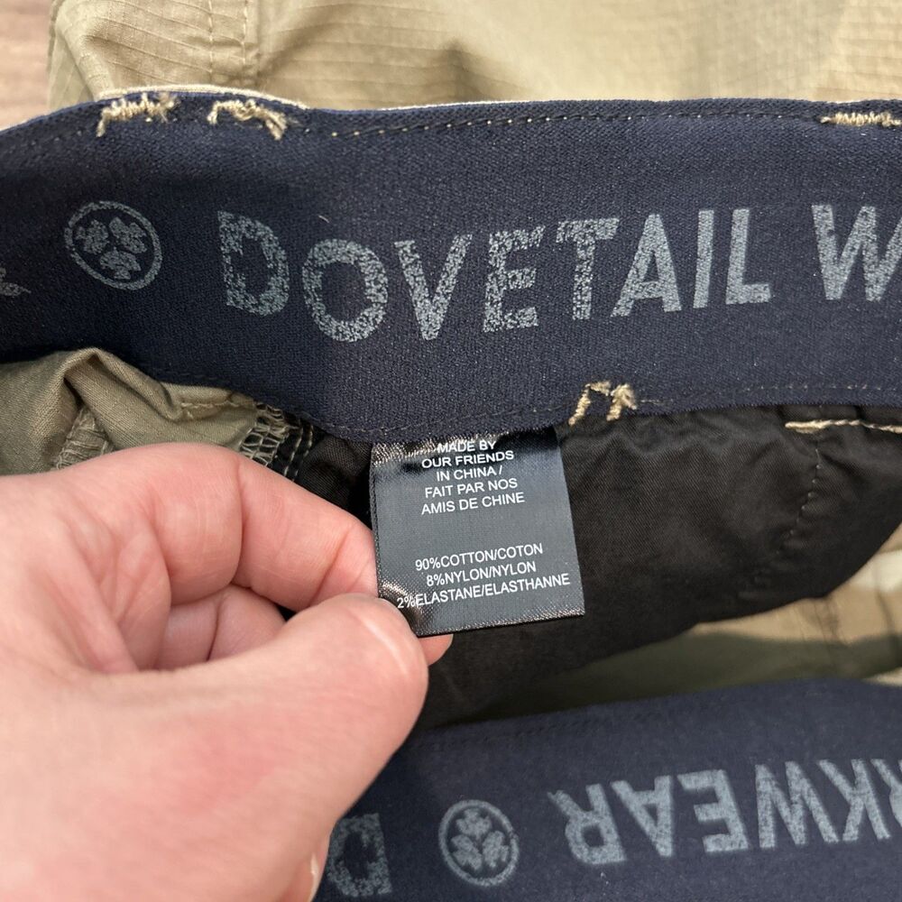 Dovetail Workwear Cargo Shorts Size 4 X 11" Inseam Outdoor Hiking Khaki - Picture 8 of 9